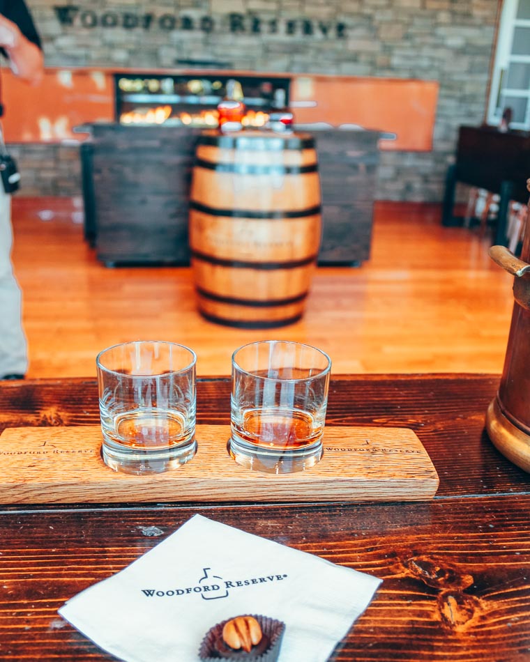 Bourbon Tasting at Woodford Reserve Distillery in Kentucky on the Bourbon Trail