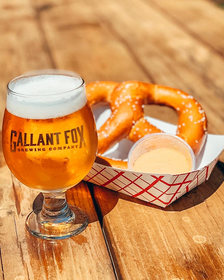 Gallant Fox Beer and Pretzel
