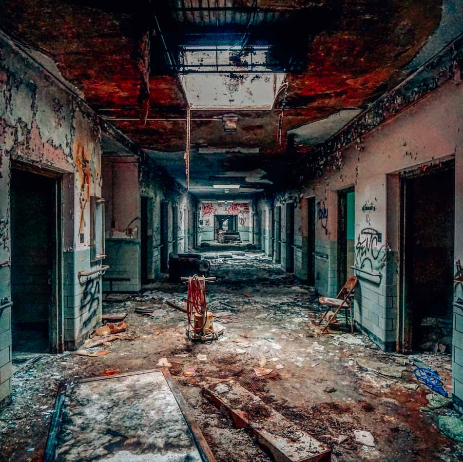 A spooky abandoned asylum