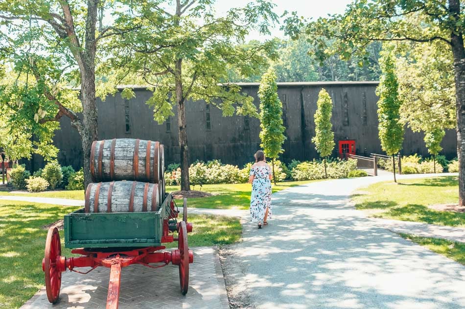 The grounds of Makers Mark Distillery in Loretto, Kentucky in the summer