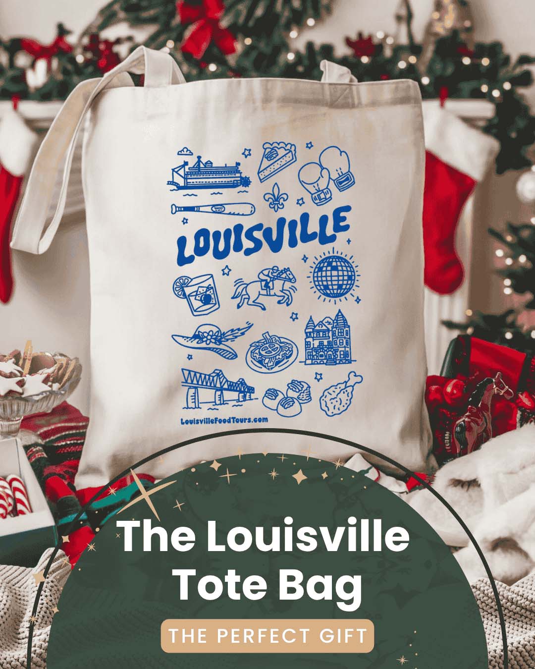 Louisville food tours tote bag, the perfect locally made gift