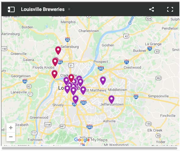 Map of Louisville Breweries