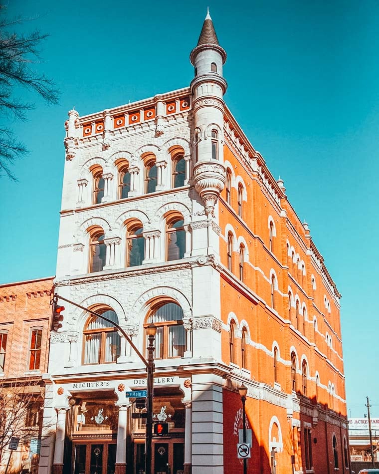 The facade of Michter's Distillery Fort Nelson in Louisville KY