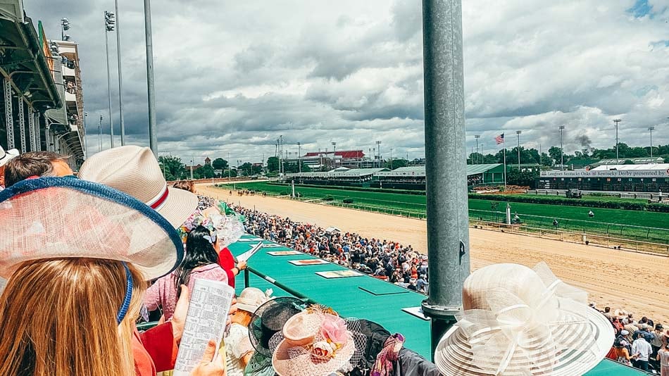 People watching the Kentucky Derby Run Louisville KY