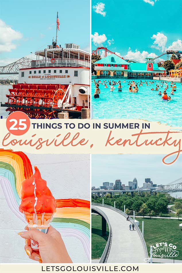 Louisville is a hot spot for summer activities, in that there are a lot of them to do and it's literally very hot. But if you can brave sweating your a** off (get those toxins out!), you will find plenty of things to cool you down - like kayaking, swimming at a water park, and getting some ice cream. Here are 25 amazing things to do in Louisville in summer, like seeing live music, getting out in nature, and much more. Plus, a bingo card!