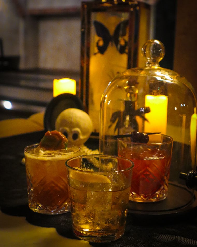 The Oddities Shoppe at Pin and Proof in Louisville Kentucky Halloween cocktail bar