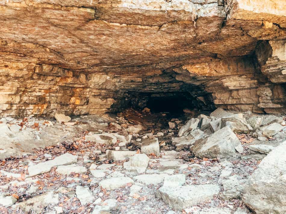 bat cave in clifty falls state park in madison indiana