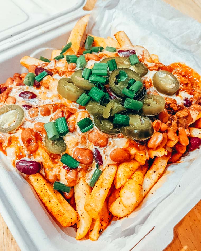 vegan chili cheese fries from v-grits in lousiville kentucky