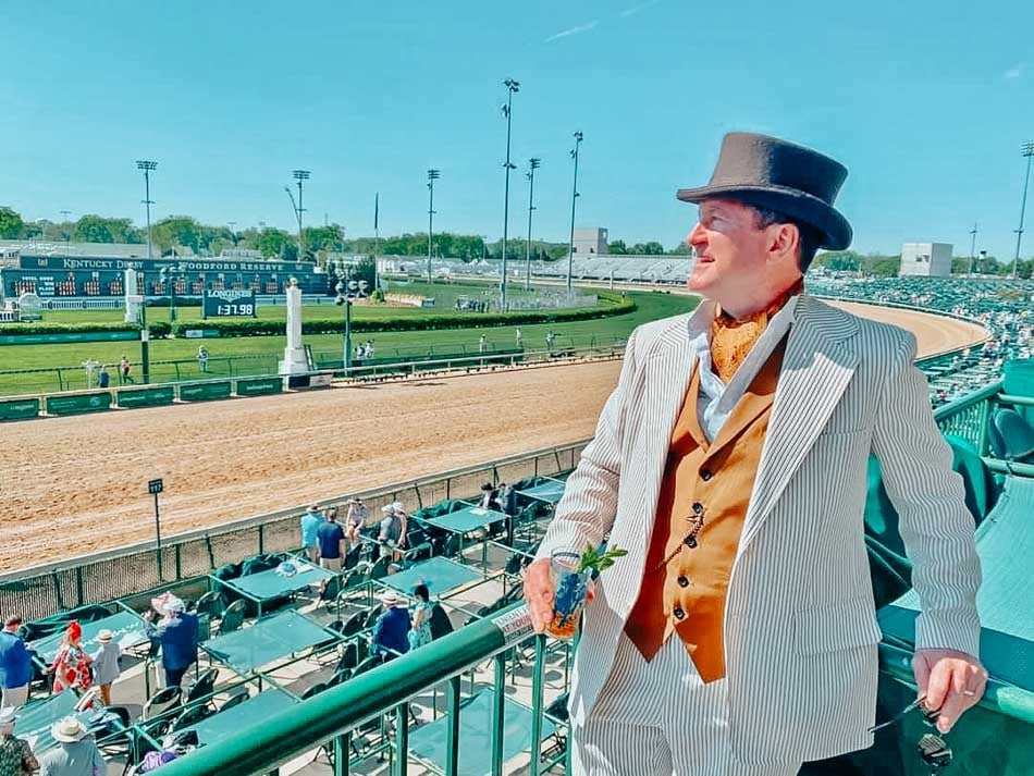 fancy man at the kentucky derby_